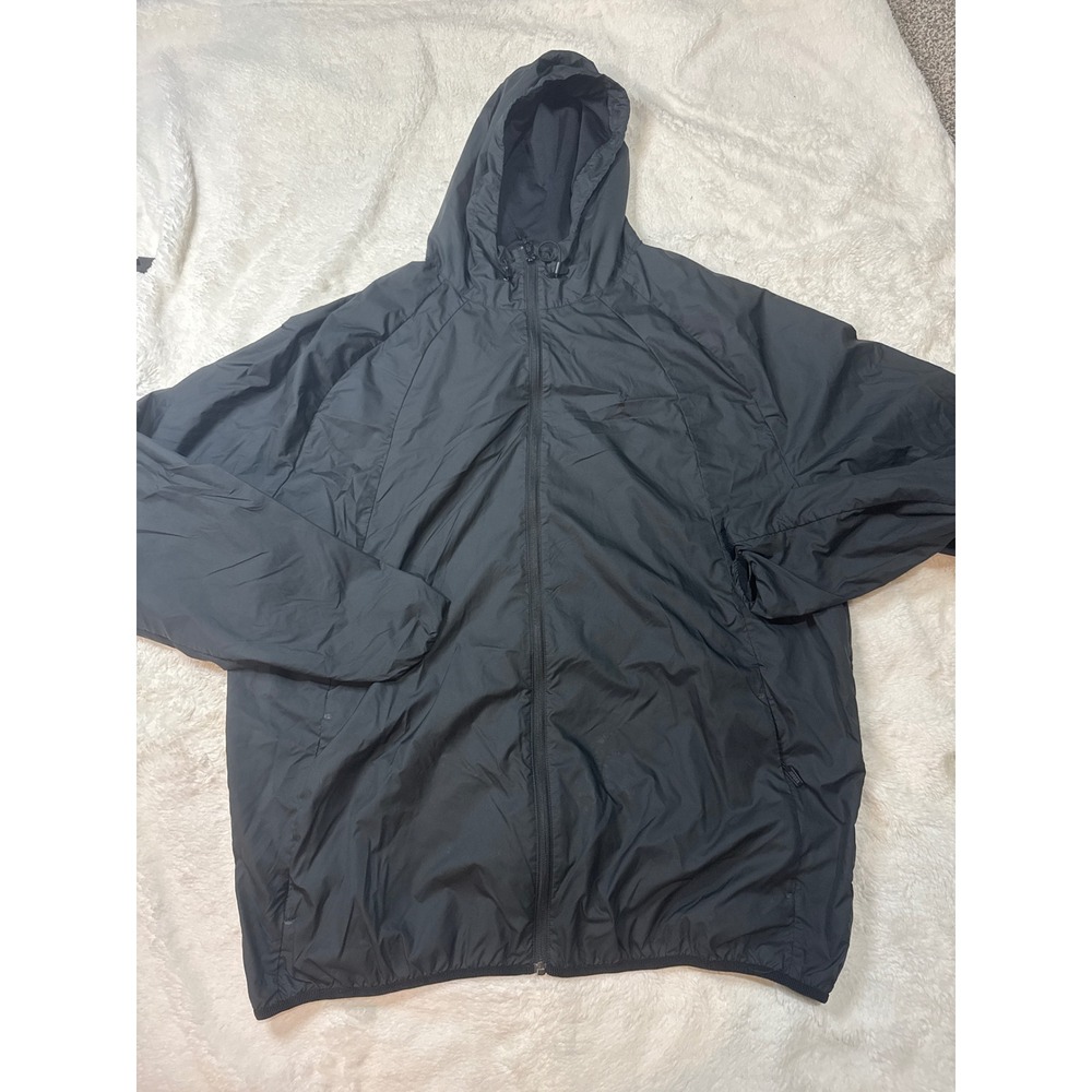 Jordan Windbreaker Jacket Mens XXLT Black Good Full Zip Hooded Mesh Lined